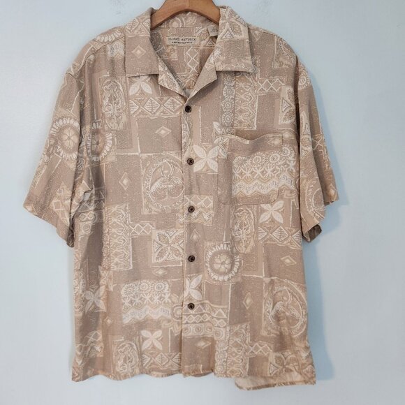 Island Republic Hawaiian Shirt Silk Short Sleeve Button Up Floral Large - Picture 2 of 11